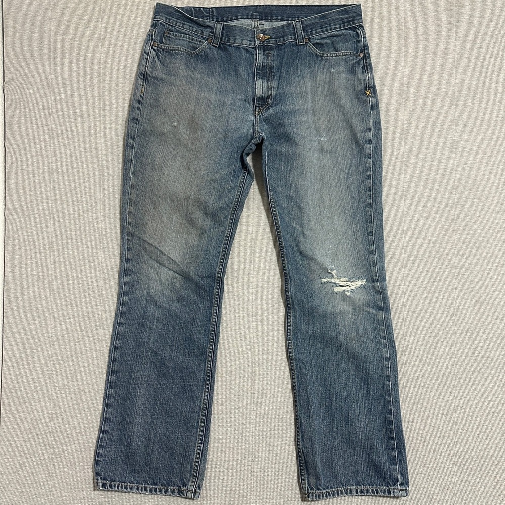 Billabong The Point Relax Fit Jeans Blue Distressed Denim M311VP01 Mens Size 38